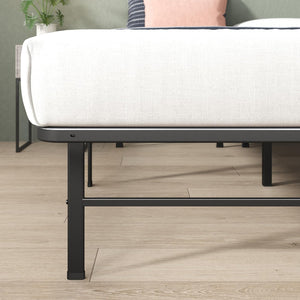 Rumi 14In Quick Assembly Smartbase Mattress Foundation, Sturdy Metal Bed Frame, No Box Spring Needed, Eco Friendly Packaging, Queen