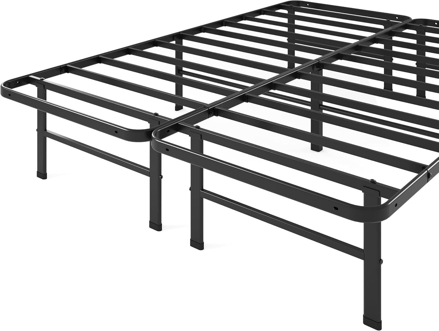 Rumi 14In Quick Assembly Smartbase Mattress Foundation, Sturdy Metal Bed Frame, No Box Spring Needed, Eco Friendly Packaging, Queen