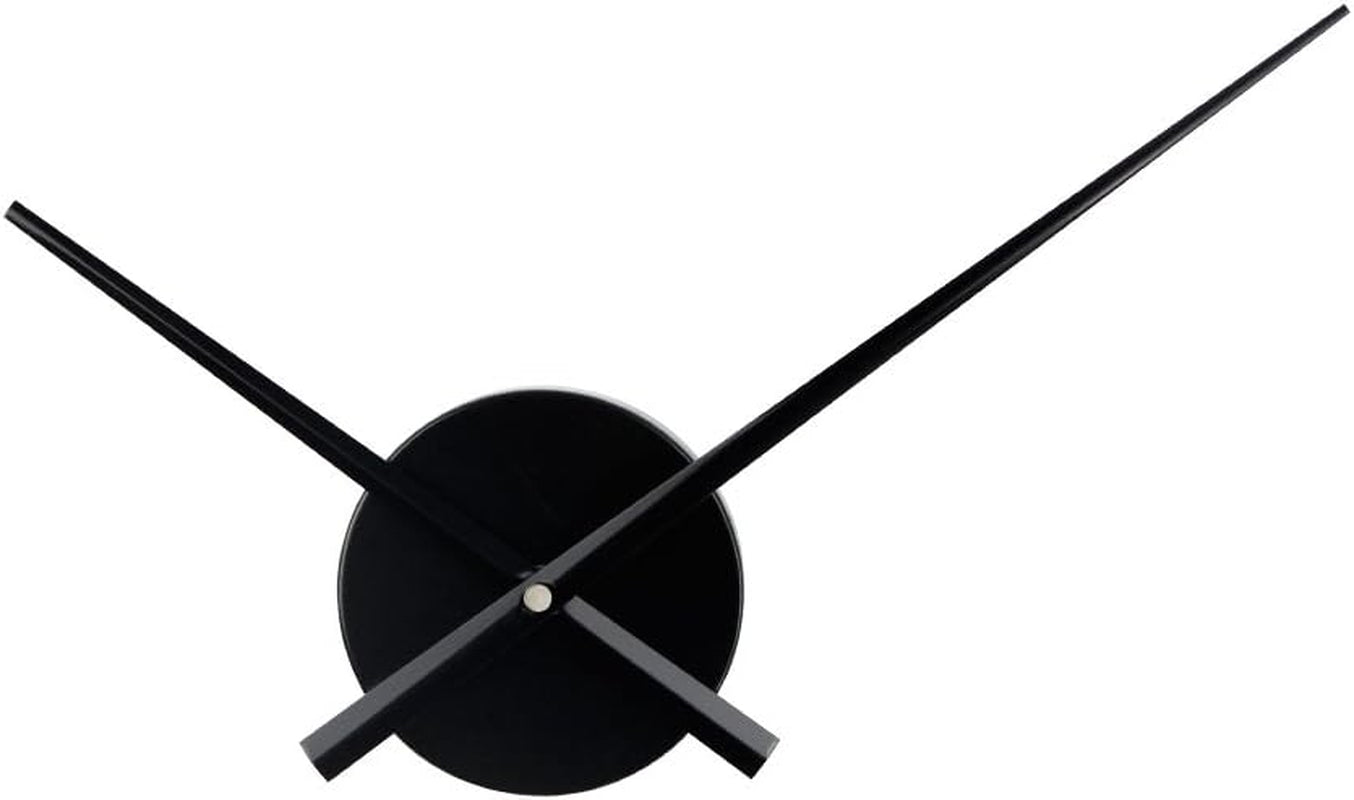 DIY Large 3D Clock Hands Wall Art Decor Quartz Clock Mechanism Accessories (Black)