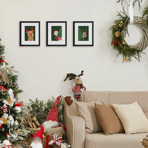 8X10 Picture Frame Set of 5, Display Pictures 5X7 with Mat or 8 X 10 Without, Wall Gallery Photo Frames, Black