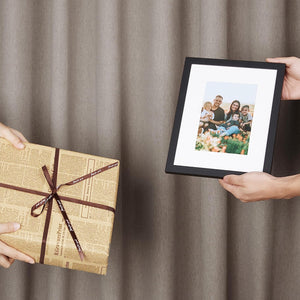 8X10 Picture Frame Set of 5, Display Pictures 5X7 with Mat or 8 X 10 Without, Wall Gallery Photo Frames, Black